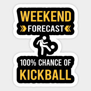 Weekend Forecast Kickball Sticker